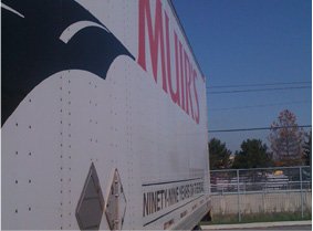 Fleet trailer decal removal — after
